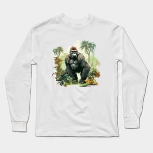 Black Gorilla Long Sleeve T-Shirt